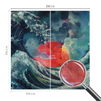3D photo wallpaper mural with an oceanic east design