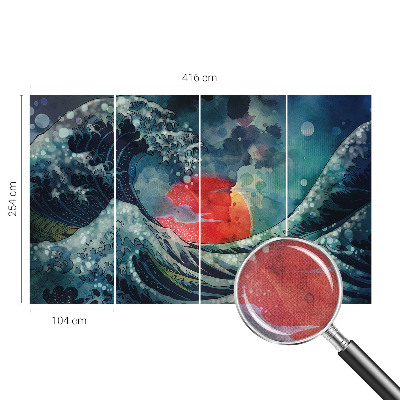 3D photo wallpaper mural with an oceanic east design