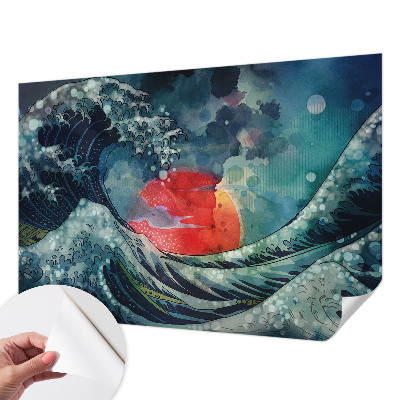 3D photo wallpaper mural with an oceanic east design
