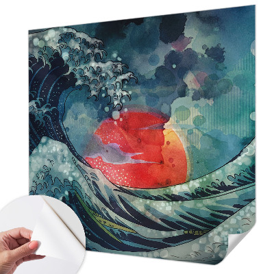 3D photo wallpaper mural with an oceanic east design