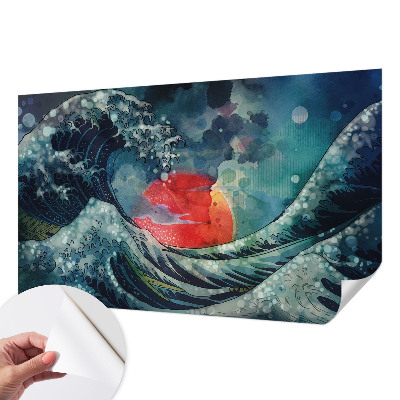 3D photo wallpaper mural with an oceanic east design
