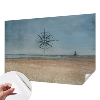 Baby room wall mural with a nautical adventures theme