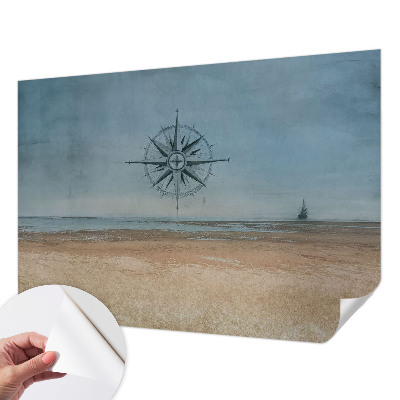 Baby room wall mural with a nautical adventures theme