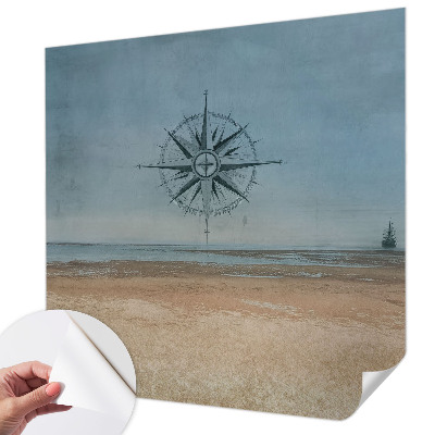 Baby room wall mural with a nautical adventures theme
