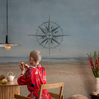 Baby room wall mural with a nautical adventures theme