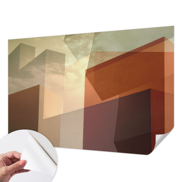 Peel and stick wall mural Abstract shapes