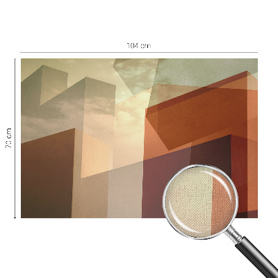 Peel and stick wall mural with an abstract shapes design