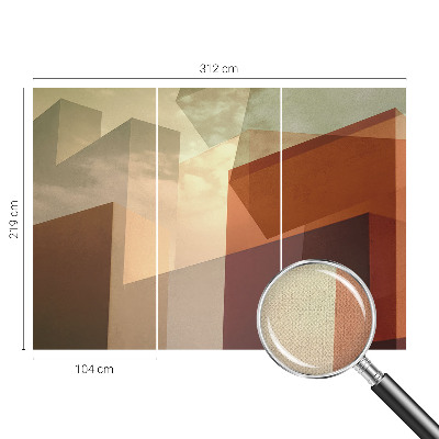 Peel and stick wall mural Abstract shapes