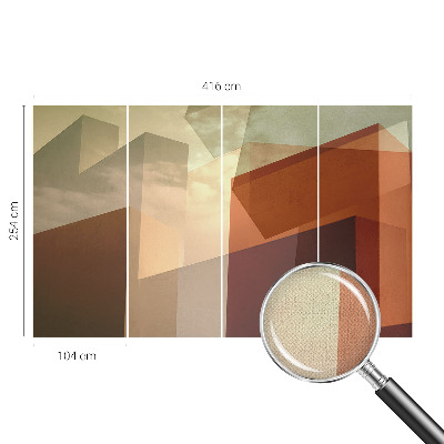Peel and stick wall mural with an abstract shapes design