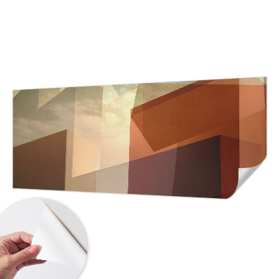 Peel and stick wall mural with an abstract shapes design