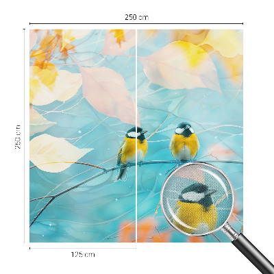 Peel and stick wallpaper mural Spring birds