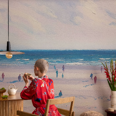 Self-adhesive photo wallpaper with a seascape motif