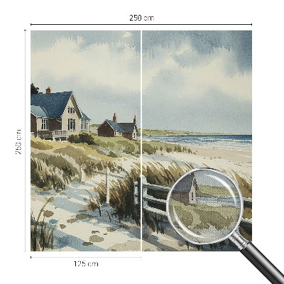 Stick-on wall mural with a beach dunes design