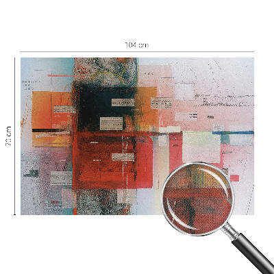 Peel and stick wall mural featuring an abstract composition for the living room