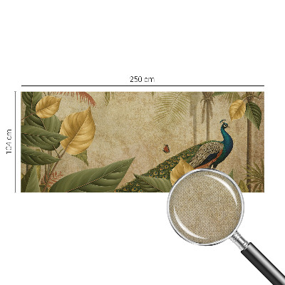 Children's wall mural featuring an exotic bird motif