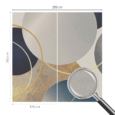 Peel and stick wall mural with a creative circles design