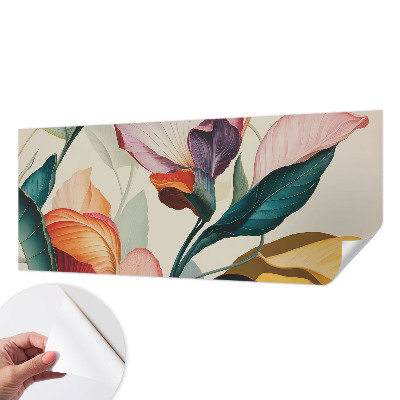 Peel and stick wallpaper mural Colorful flowers