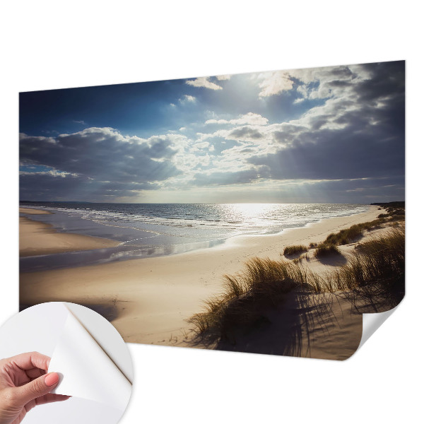 Self-adhesive wall mural with the
