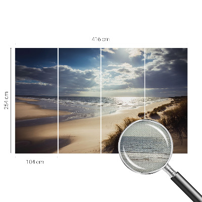 Self-adhesive wall mural with the 