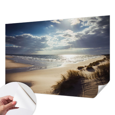 Self-adhesive wall mural with the 