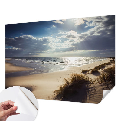 Self-adhesive wall mural with the 