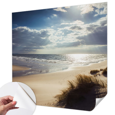 Self-adhesive wall mural with the 