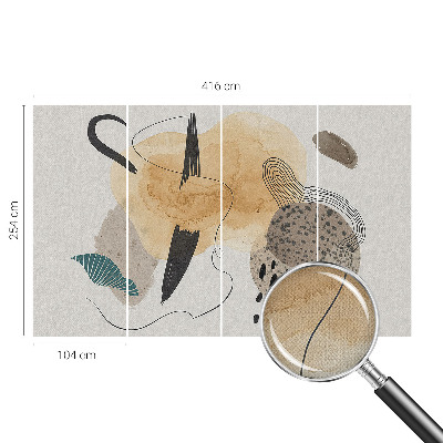 Self-adhesive photo wallpaper with an abstract composition
