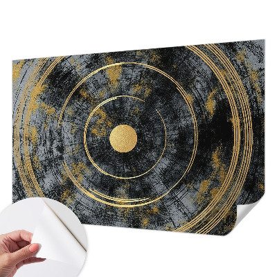 Removable wall mural with a cosmic dynamics pattern