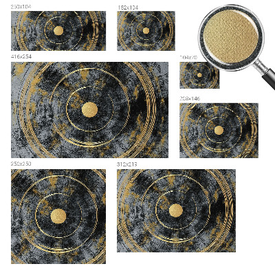 Removable wall mural with a cosmic dynamics pattern