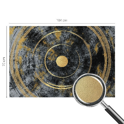 Removable wall mural with a cosmic dynamics pattern