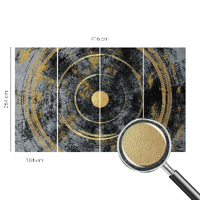 Removable wall mural with a cosmic dynamics pattern