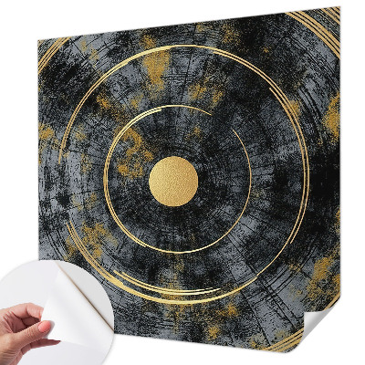 Removable wall mural with a cosmic dynamics pattern