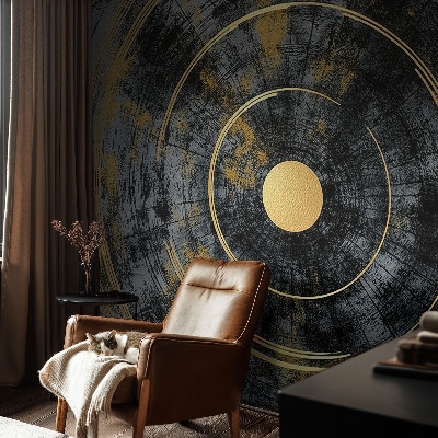 Removable wall mural with a cosmic dynamics pattern