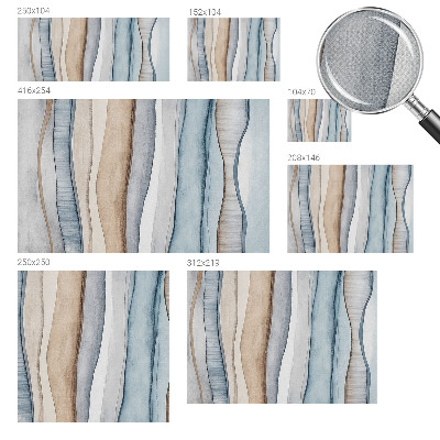 Peel and stick wall mural for living room with an abstract striped design