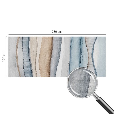 Peel and stick wall mural for living room with an abstract striped design