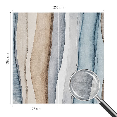 Peel and stick wall mural for living room with an abstract striped design