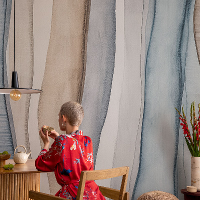 Peel and stick wall mural for living room Abstract stripes