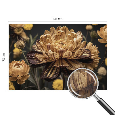 Removable wall mural wallpaper with a floral elegant pattern