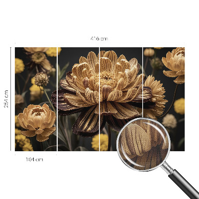 Removable wall mural wallpaper Floral elegance
