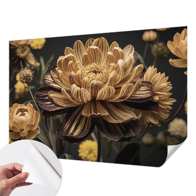 Removable wall mural wallpaper Floral elegance