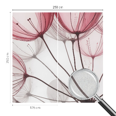 Removable wall mural wallpaper Floral silhouettes