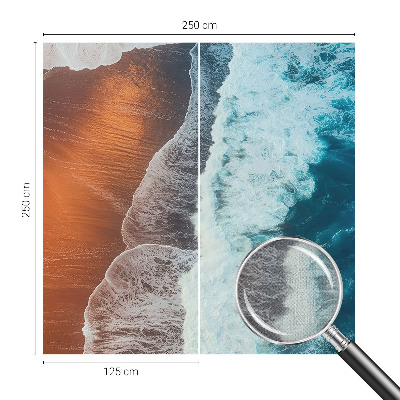 Peel and stick wall mural for bedroom featuring a marine symbiosis design