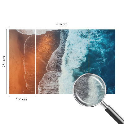 Peel and stick wall mural for bedroom featuring a marine symbiosis design
