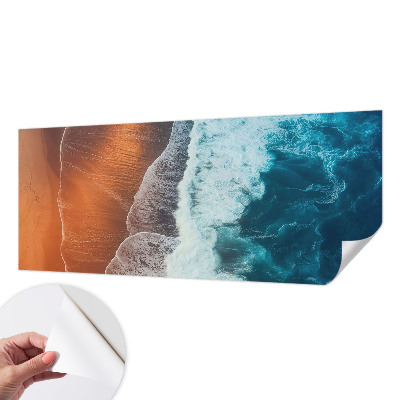 Peel and stick wall mural for bedroom featuring a marine symbiosis design