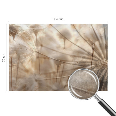 Peel and stick wall mural for kids' room with a subtle dandelion pattern