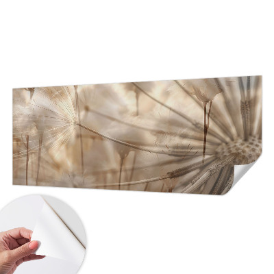Peel and stick wall mural for kids' room with a subtle dandelion pattern