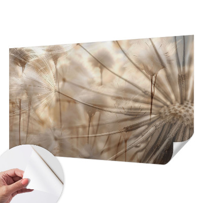 Peel and stick wall mural for kids' room with a subtle dandelion pattern