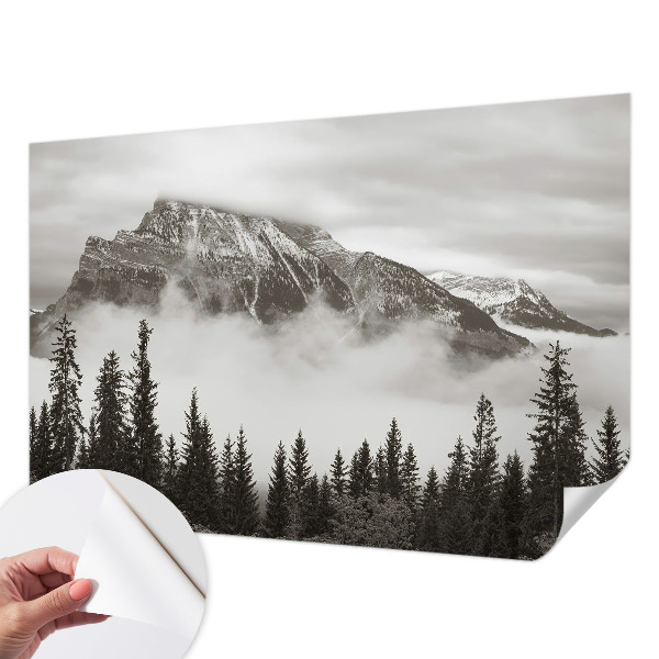 3D photo wallpaper mural with a mountain landscape design