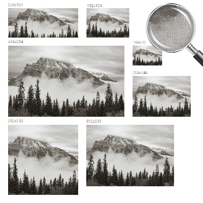 3D photo wallpaper mural with a mountain landscape design