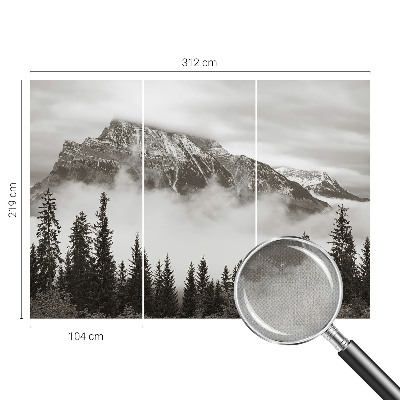 3D photo wallpaper mural with a mountain landscape design